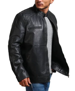 Black Classic Biker Leather Jacket