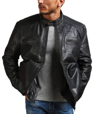 Black Classic Biker Leather Jacket