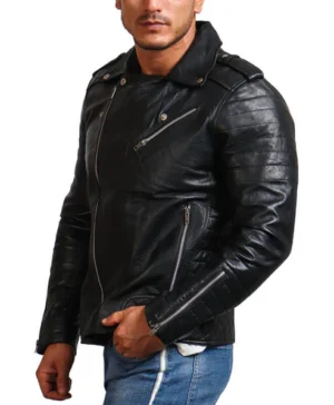 Classic Black Motorcycle Jacket